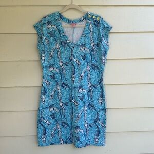 Lilly Pulitzer Hayley Tail Blue Mermaid Dress Large